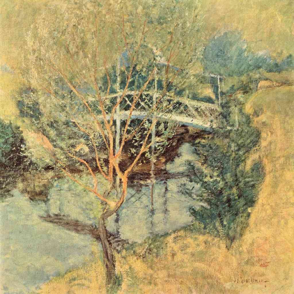 The White Bridge Twachtman Impressionism American A4 Photo Print