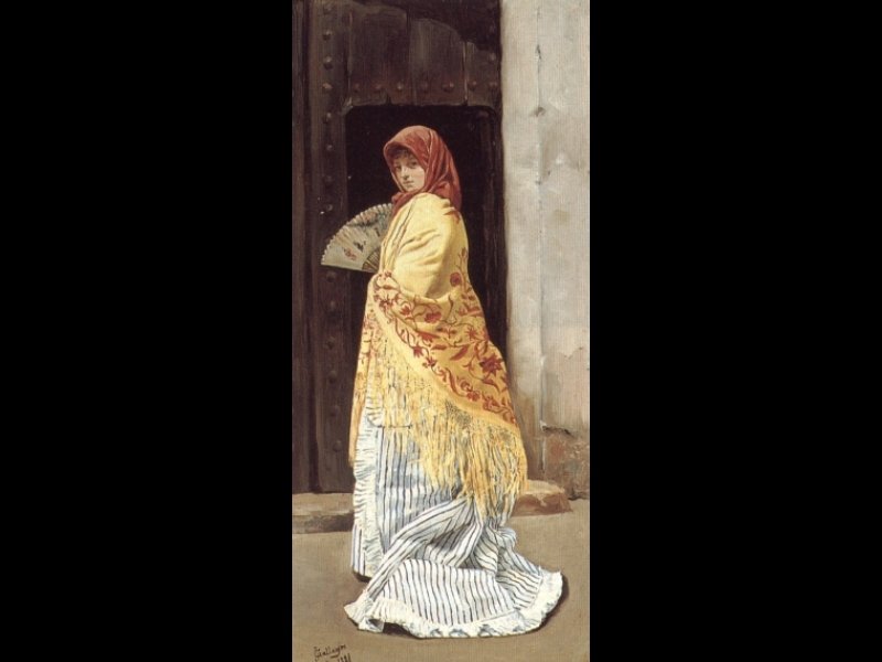 The Yellow Shawl Art A4 Photo Print