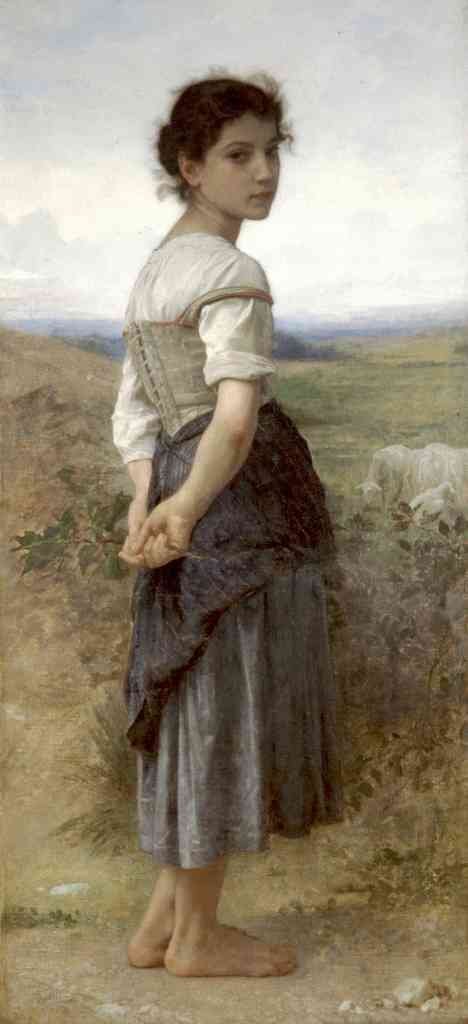The Young Shepherdess Bouguereau A4 Photo Print