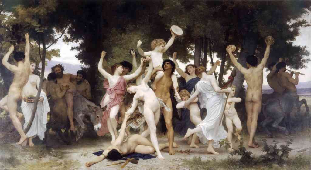 The Youth Of Bacchus Bouguereau A4 Photo Print
