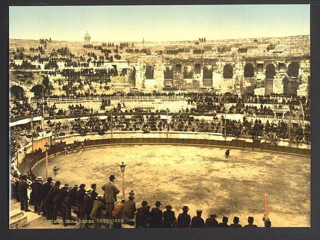 The arena interior I Nîmes Vintage A4 Photo Print