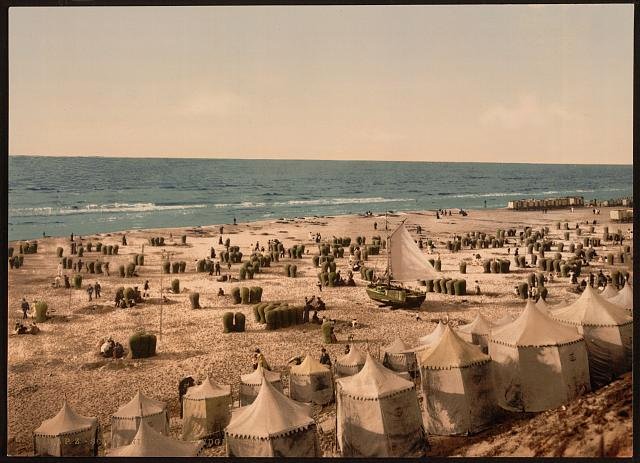 The beach Scheveningen I Vintage A4 Photo Print