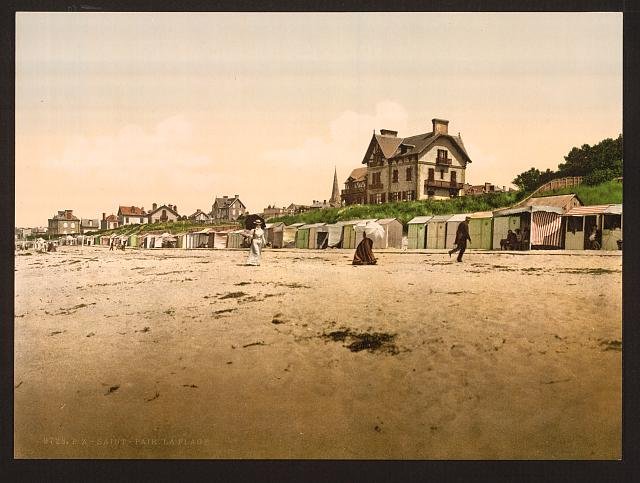 The beach St Pair Vintage A4 Photo Print