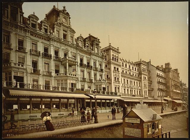 The beach and hotels Ostend Vintage A4 Photo Print