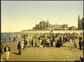 The beach and the Kursaal Ostend Vintage A4 Photo Print