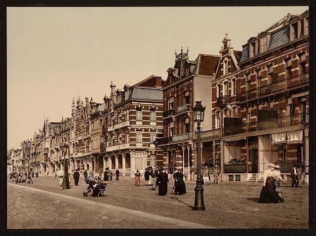 The beach and villas Blankenberghe Vintage A4 Photo Print