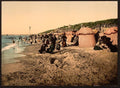 The beach at bathing time Trouville Vintage A4 Photo Print