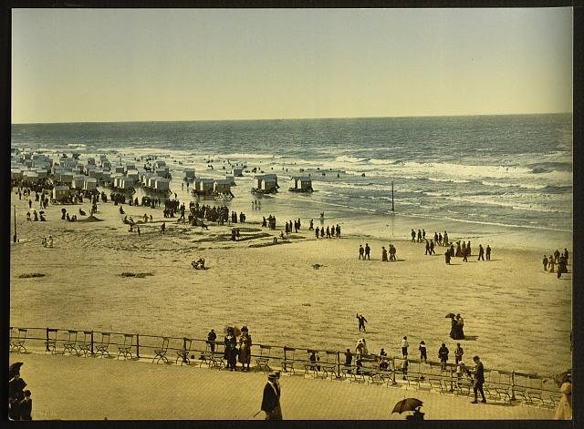The beach from the Kursaal Ostend Vintage A4 Photo Print
