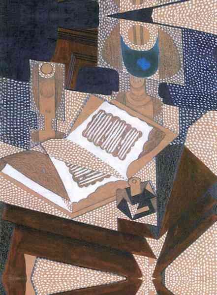 The book by Juan Gris Abstract Art A4 Photo Print
