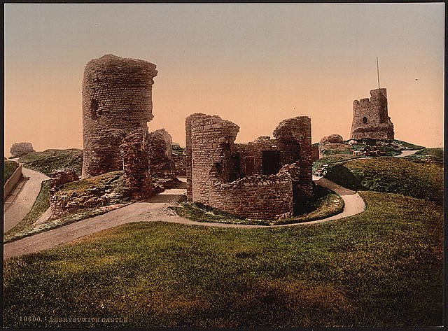The castle Aberystwith Vintage A4 Photo Print