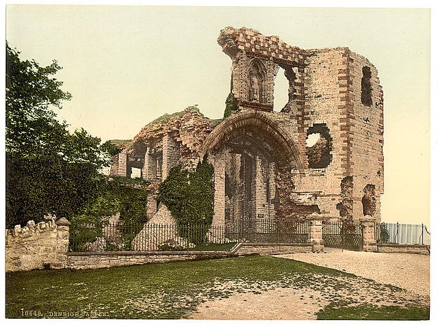 The castle Denbigh Vintage A4 Photo Print