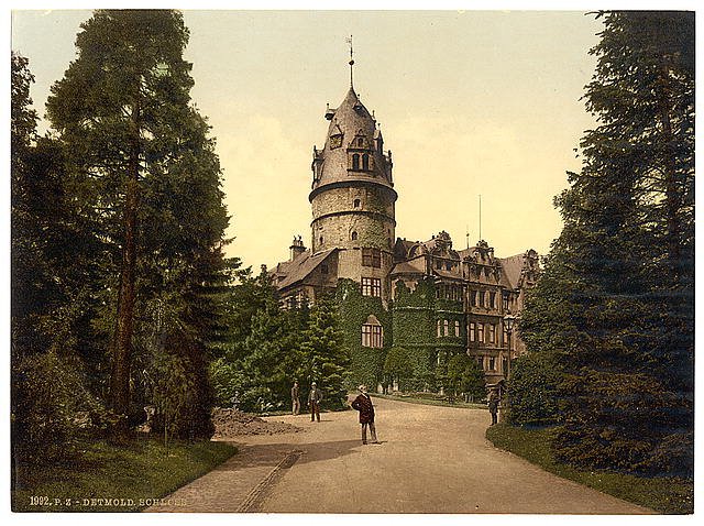 The castle Detmold Lippe Vintage A4 Photo Print