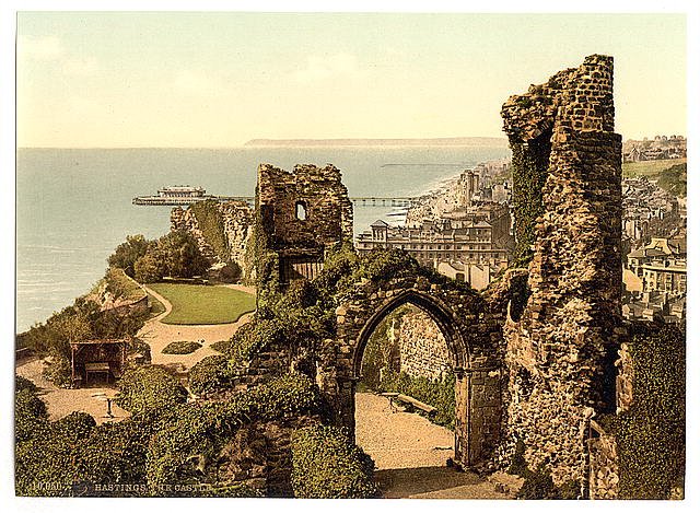 The castle Hastings Vintage A4 Photo Print