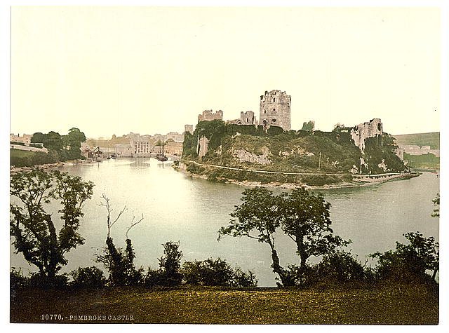 The castle Pembroke Vintage A4 Photo Print