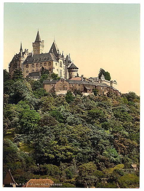The castle Wernigerode Hartz Vintage A4 Photo Print