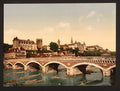The castle and bridge Pau Pyrenees Vintage A4 Photo Print