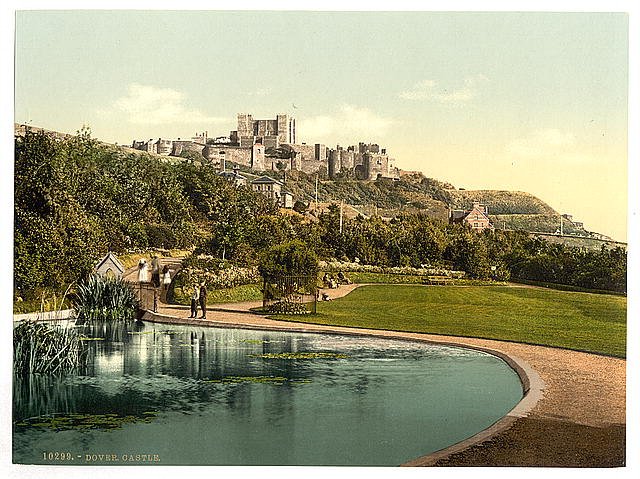 The castle from the park Dover Vintage A4 Photo Print