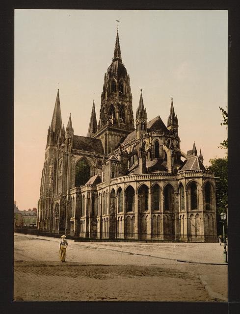 The cathedral Bayeux Vintage A4 Photo Print