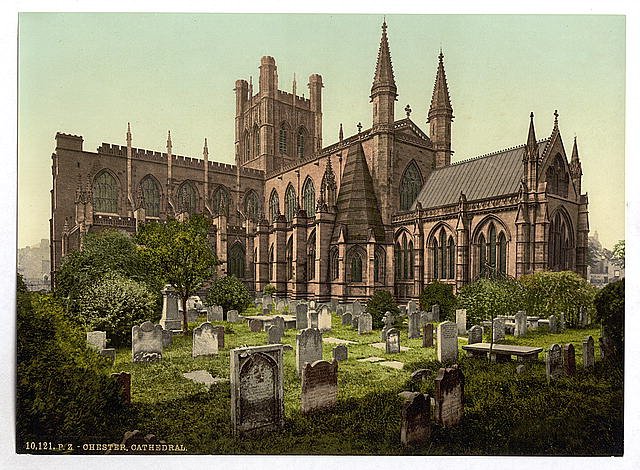 The cathedral Chester Vintage A4 Photo Print