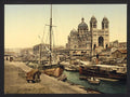 The cathedral Marseilles Vintage A4 Photo Print