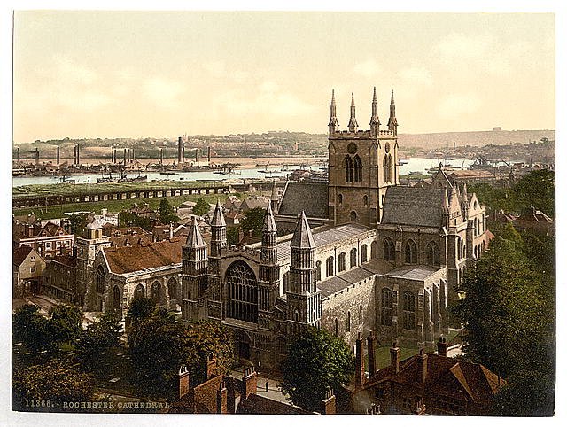 The cathedral Rochester Vintage A4 Photo Print