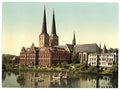 The cathedral and museum Lubeck Vintage A4 Photo Print