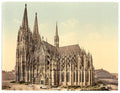 The cathedral side Cologne the Rhine Vintage A4 Photo Print