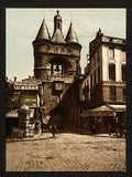 The clock gate Bordeaux Vintage A4 Photo Print