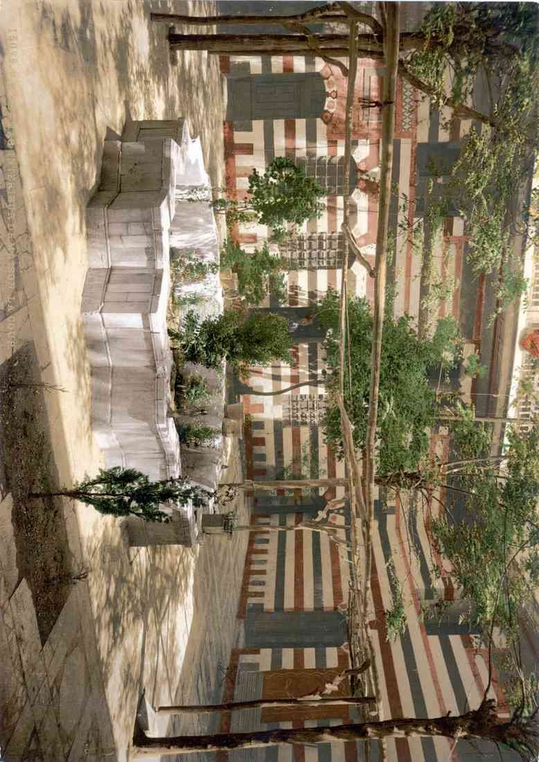 The court of a house Damascus 02675u A4 Photo Print