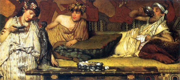 The dinner Greek detail Alma Tadema A4 Photo Print