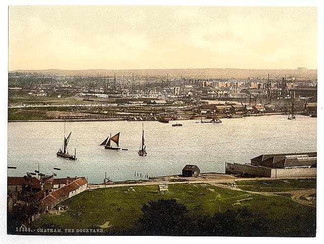 The dockyard Chatham Vintage A4 Photo Print