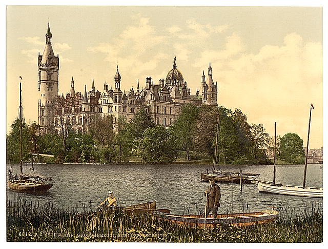 The ducal castle I Schwerin Mecklenburg Schwerin Vintage A4 Photo Print