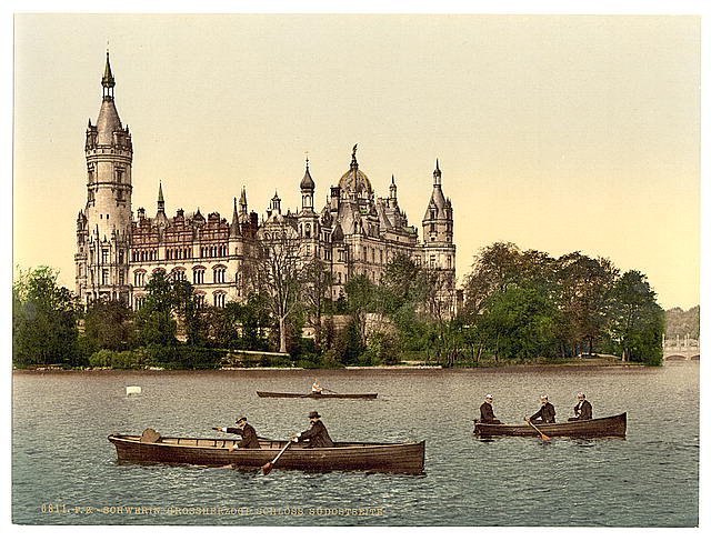 The ducal castle II Schwerin Mecklenburg Schwerin Vintage A4 Photo Print