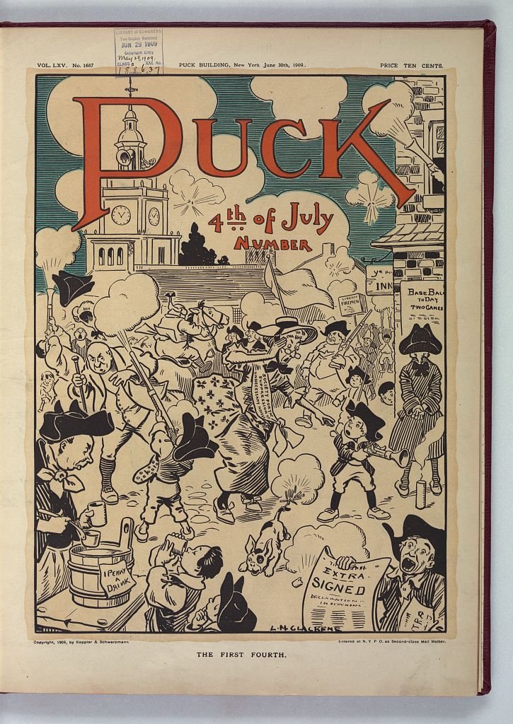 The first fourth 1909 PUCK A4 Photo Print
