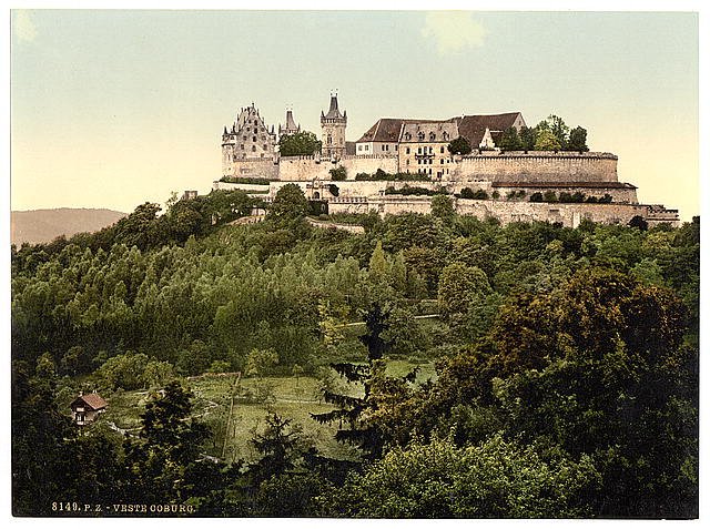 The fort Coburg Thuringia Vintage A4 Photo Print