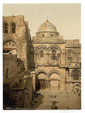 The front of the Holy Sepulchre Jerusalem Vintage A4 Photo Print
