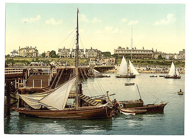 The front pier from pier end Clacton on Sea Vintage A4 Photo Print