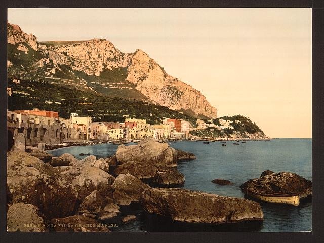 The grand marina Capri Island Vintage A4 Photo Print