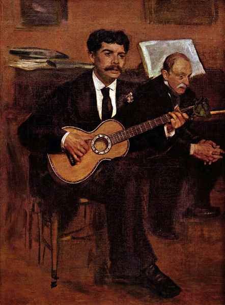 The guitarist Pagans and Monsieur Degas by Manet A4 Photo Print