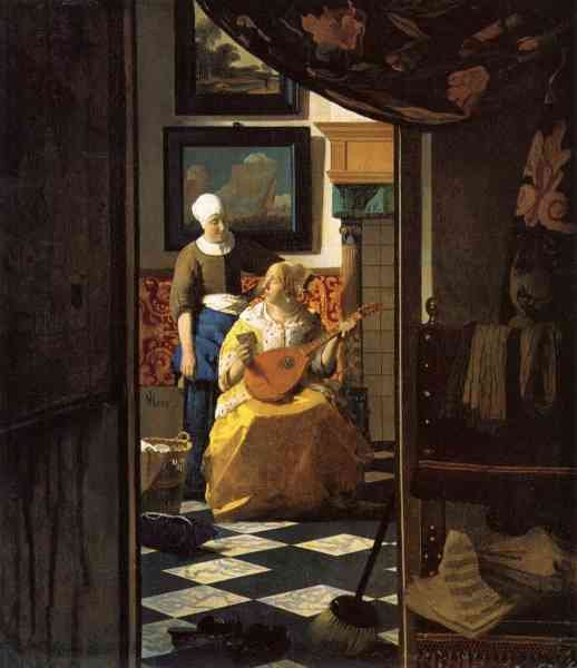 The love letter by Vermeer A4 Photo Print
