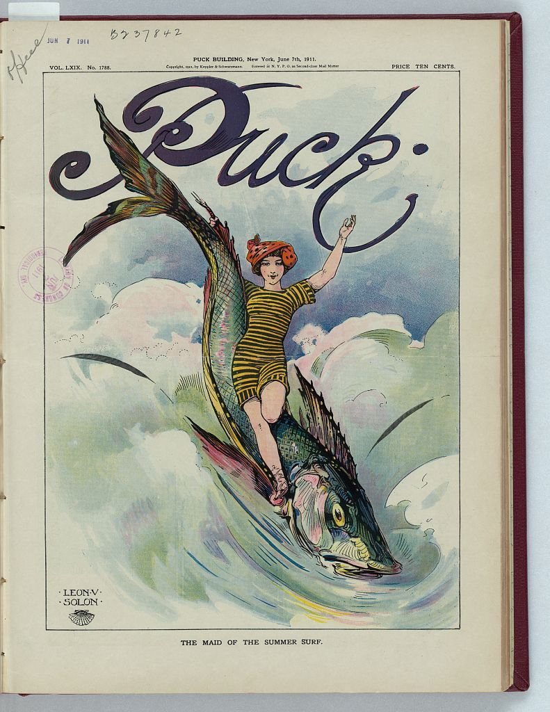 The maid of the summer surf PUCK A4 Photo Print