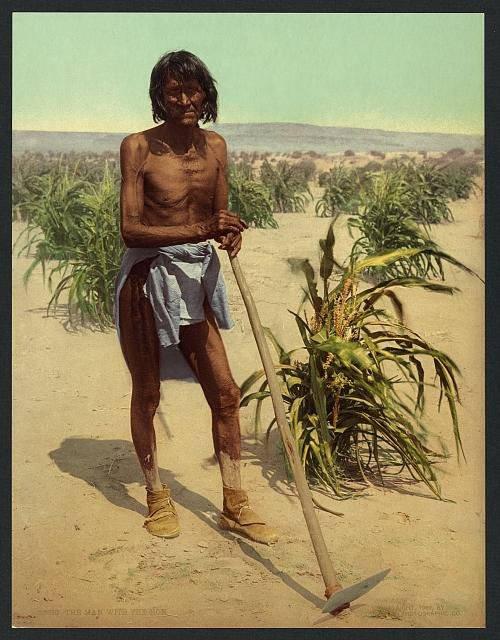 The man with the hoe Vintage A4 Photo Print
