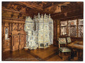 The museum  Seidenhofe with oven Zurich Vintage A4 Photo Print