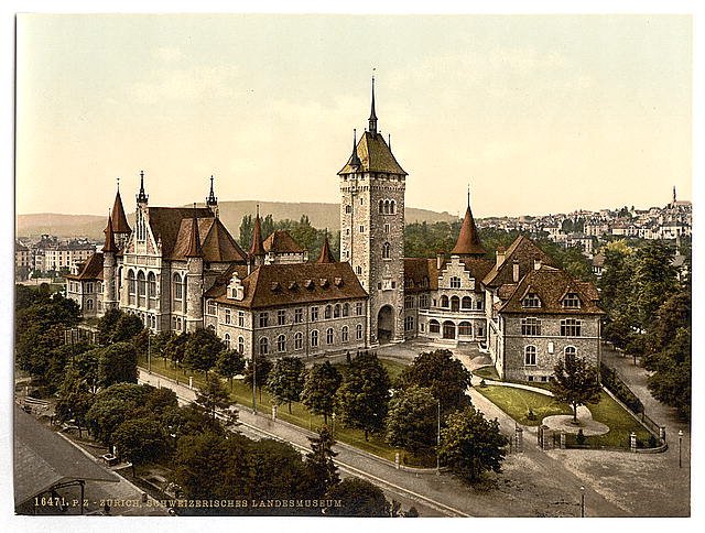 The museum Zurich Vintage A4 Photo Print