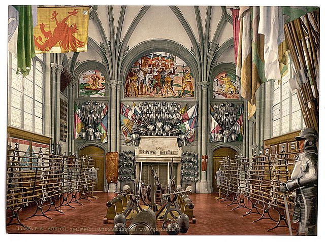 The museum the display of armor Zurich Vintage A4 Photo Print