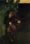 The old violinist by August Macke Expressionism A4 Photo Print