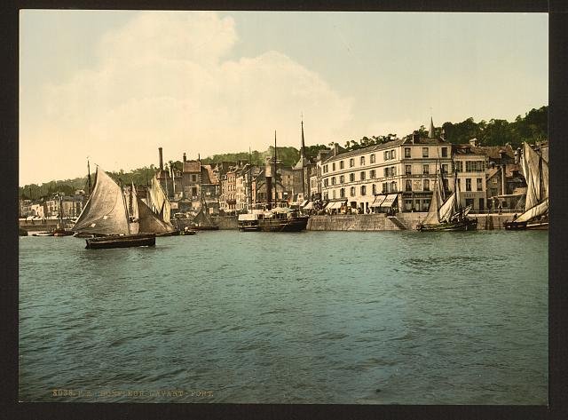 The outer port Honfleur Vintage A4 Photo Print