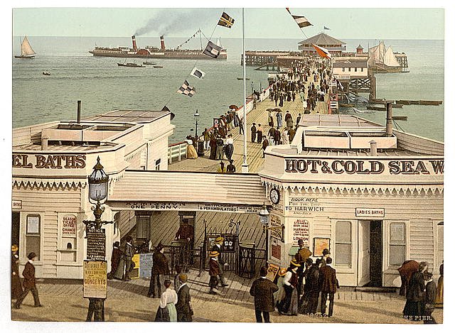 The pier Clacton on Sea Vintage A4 Photo Print
