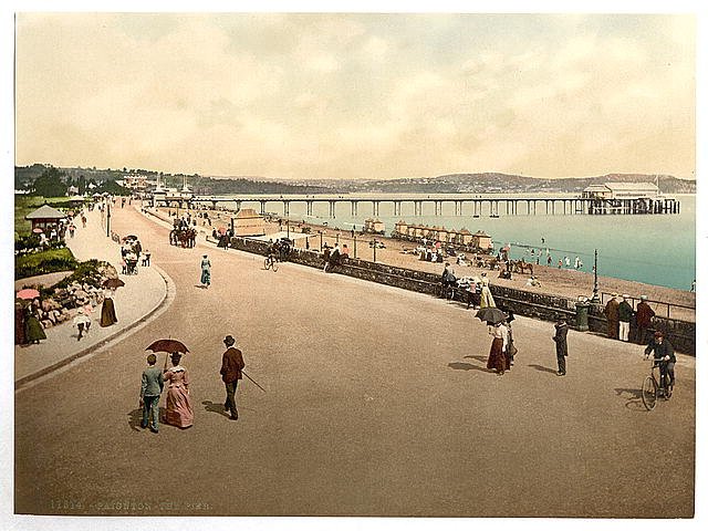 The pier Paignton Vintage A4 Photo Print