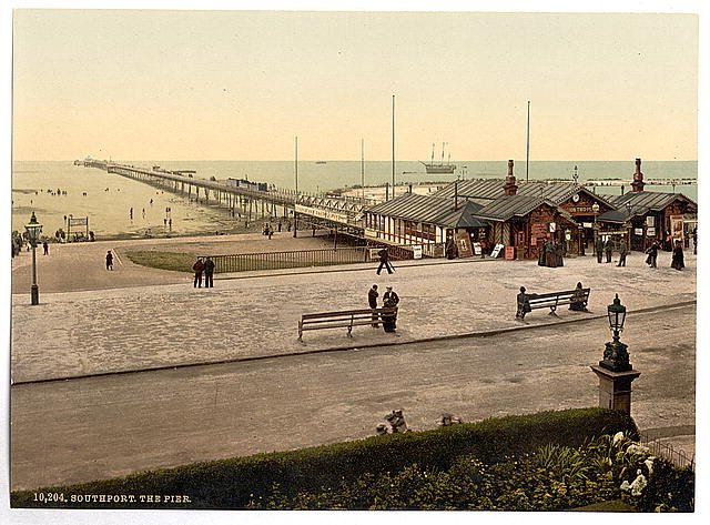 The pier Southport Vintage A4 Photo Print
